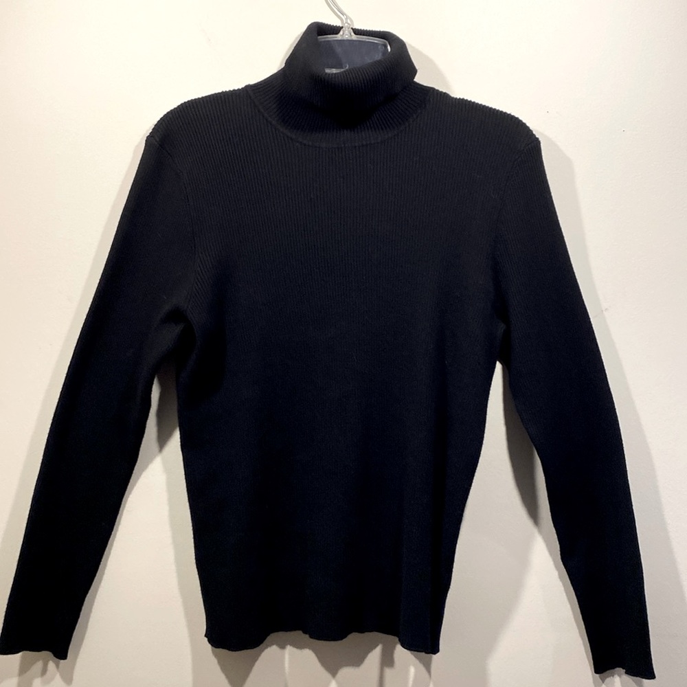 Chico’s size 2, black, L/S turtleneck sweater